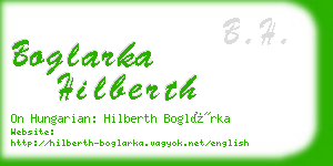 boglarka hilberth business card